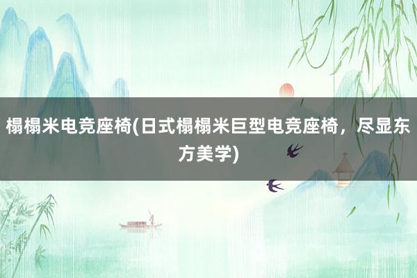 榻榻米电竞座椅(日式榻榻米巨型电竞座椅，尽显东方美学)