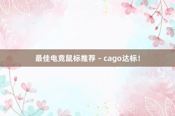 最佳电竞鼠标推荐 – cago达标！