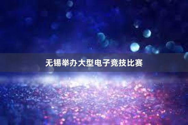 无锡举办大型电子竞技比赛